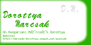 dorottya marcsak business card